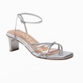 GIOSEPPO SILVER HEELED SANDALS WITH THIN STRAPS FOR WOMAN DELMAR