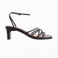 GIOSEPPO BLACK HEELED SANDALS WITH THIN STRAPS FOR WOMAN DELMAR