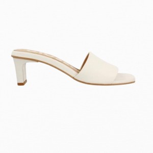 GIOSEPPO WHITE HEELED SANDALS FOR WOMAN MARENGO